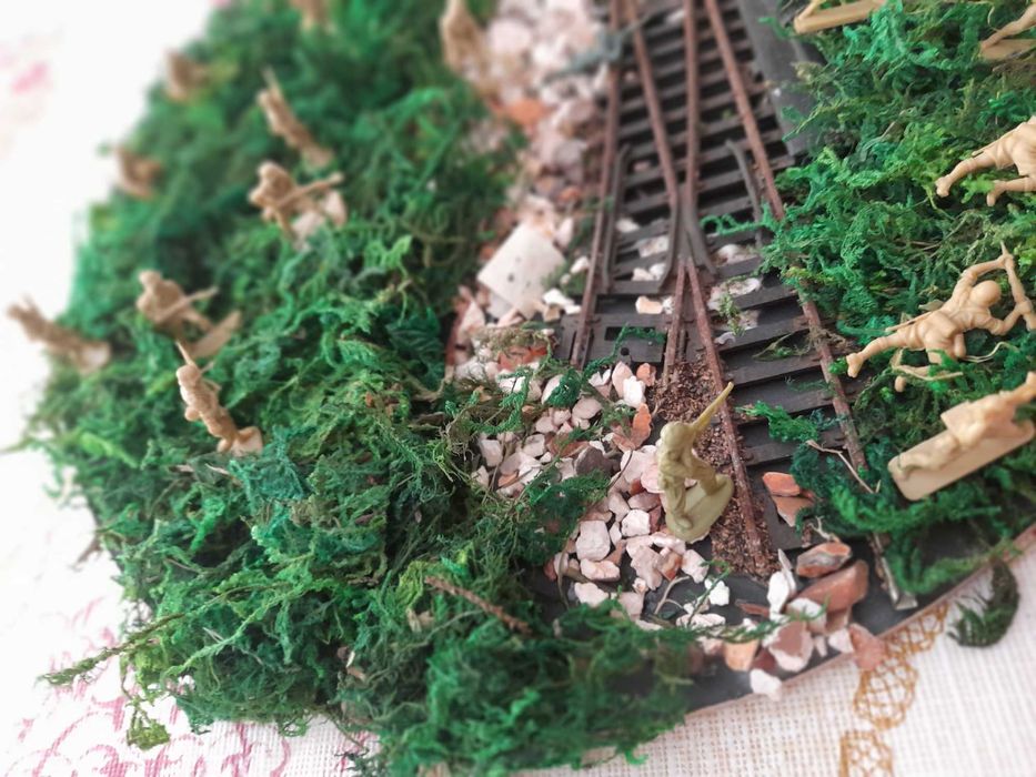 diorama de bonecos da airfix da segunda guerra mundial escala 1:72