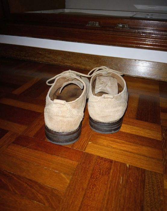 Sapatos de pele couro genuíno 36, com atacador, Vintage