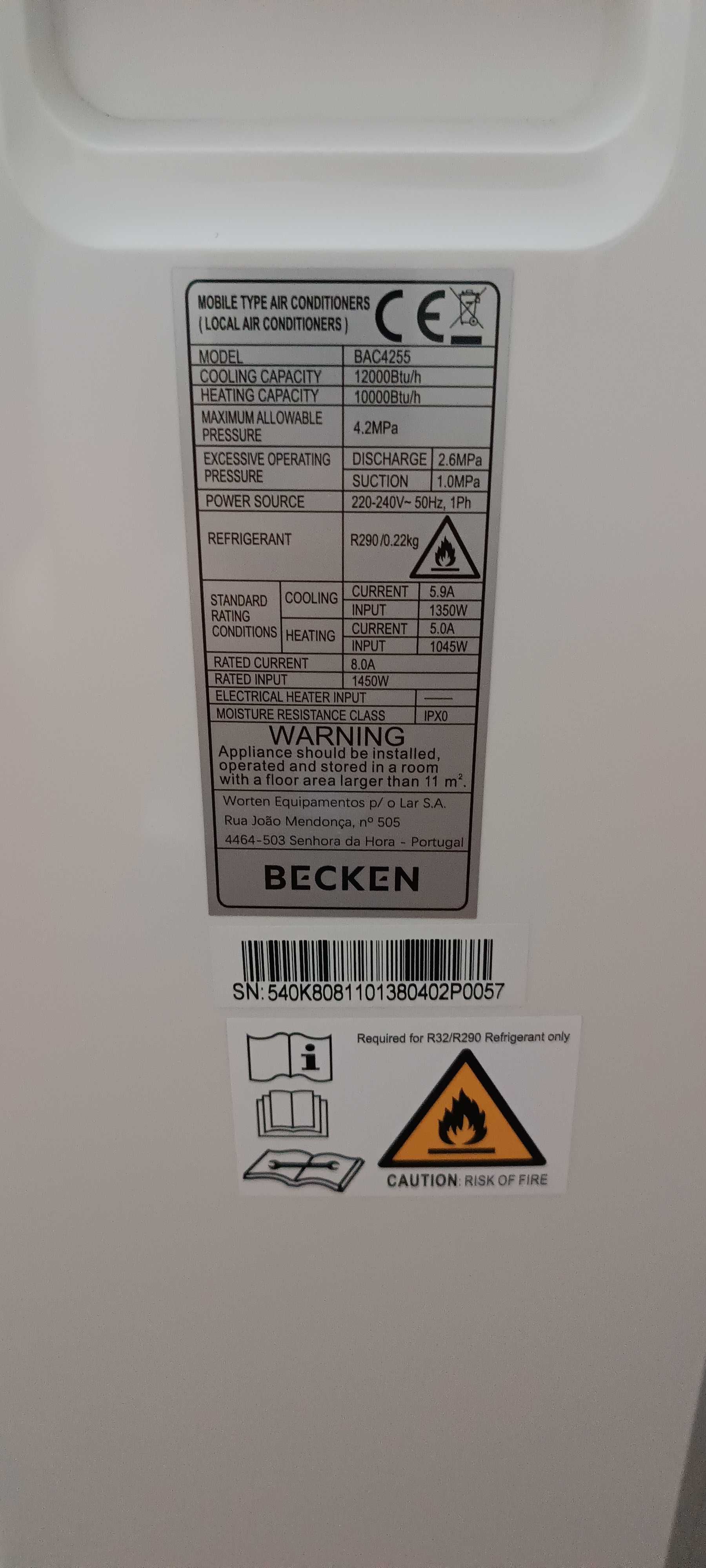 Vendo AC portátil impecável
