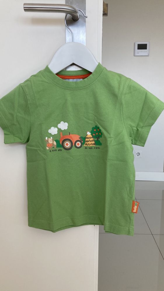 T-shirt Texbasic verde com estampado para 2-3 anos