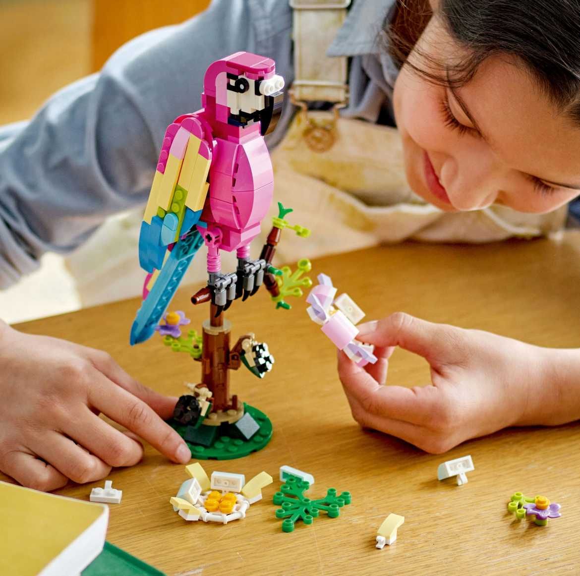 Klocki LEGO Creator 3w1 Papuga Żaba Ryba PREZENT 253el Zestaw 7+ 31144
