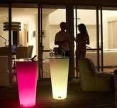 Mobiliario led vasos com iluminação