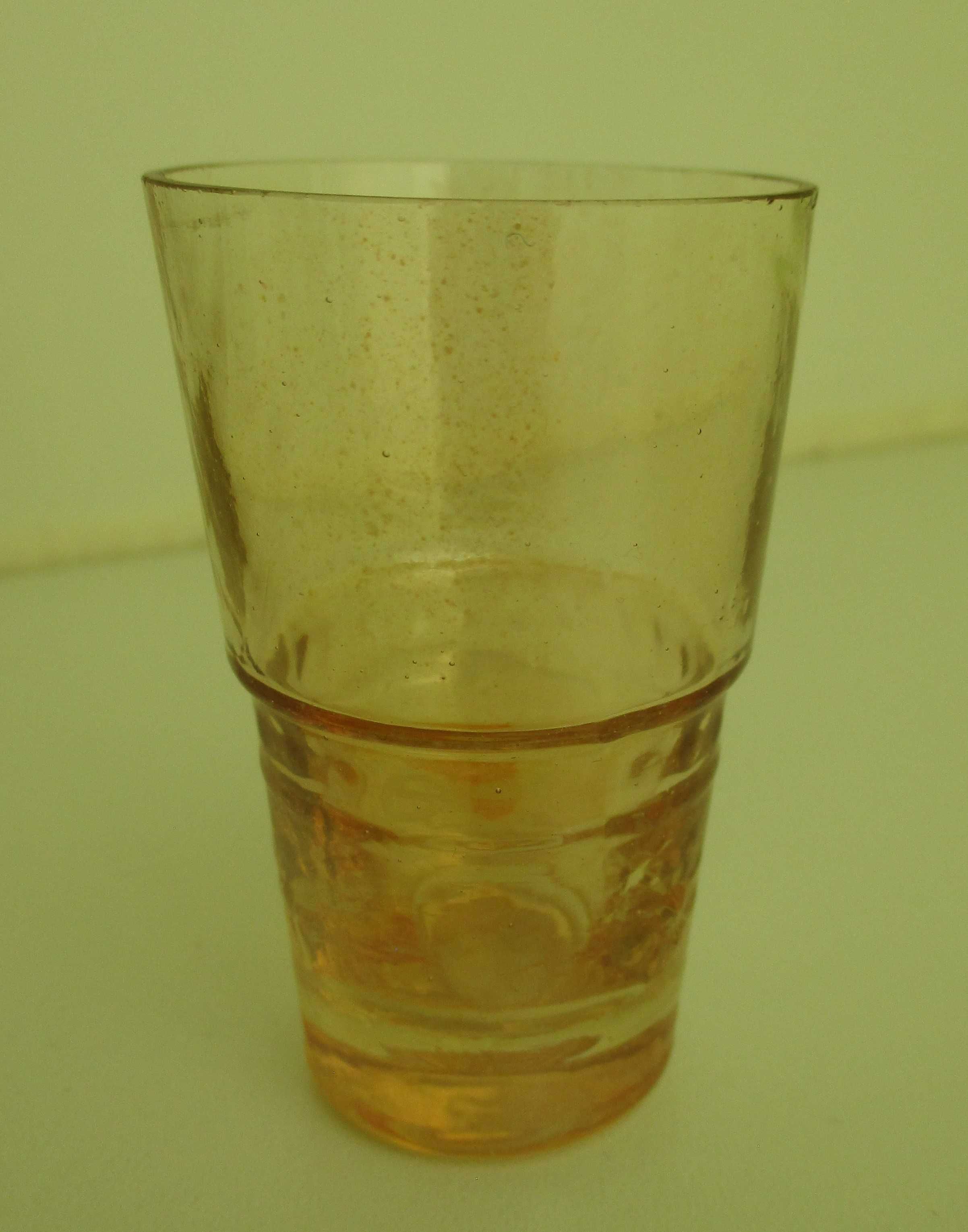 Caneca e Cálice Antigos em Vidro Casca de Cebola