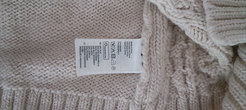 Wełniany damski sweter H&M nowy