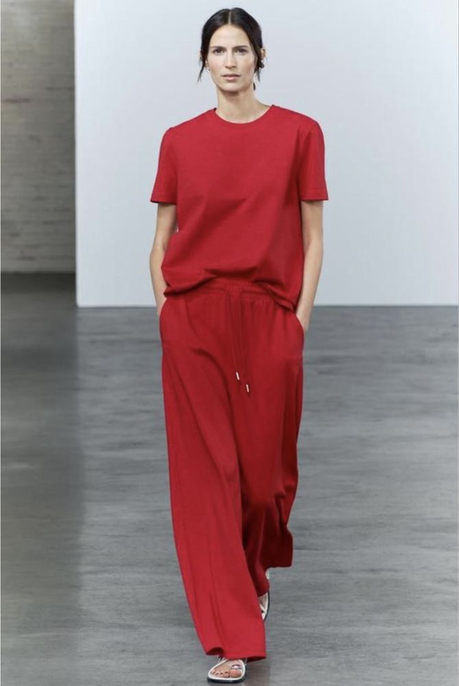 Костюм Zara трикотажний палацо