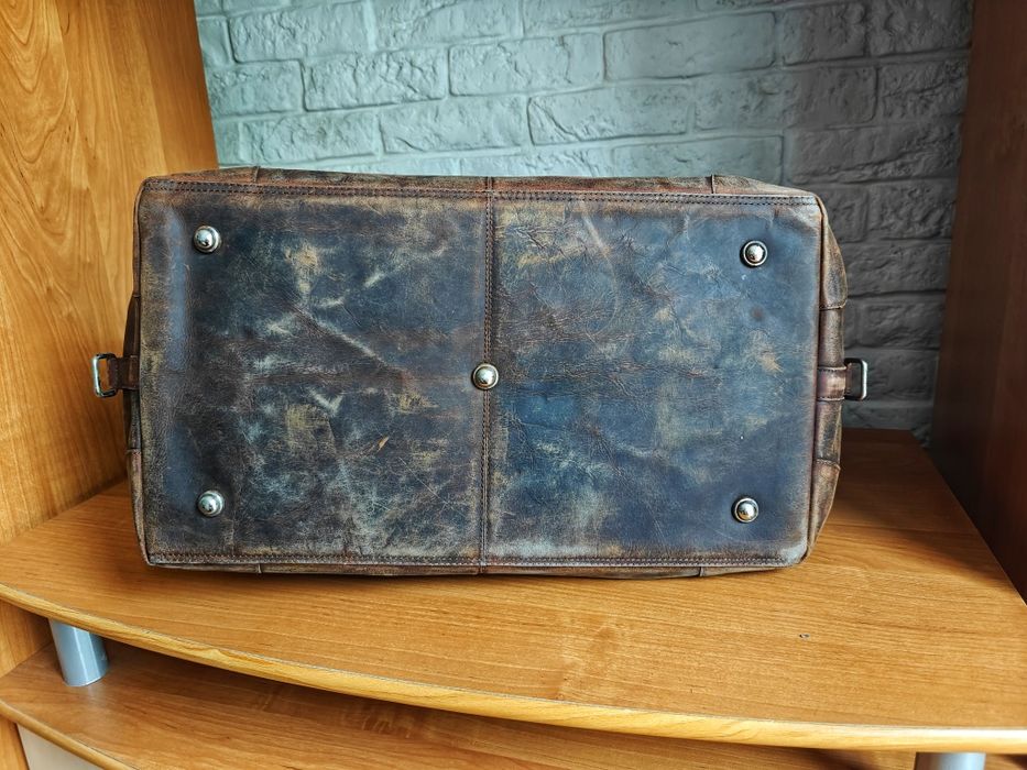 Torba podróżna skórzana styl Vintage, Nubuk, nowa, jak Beltimore