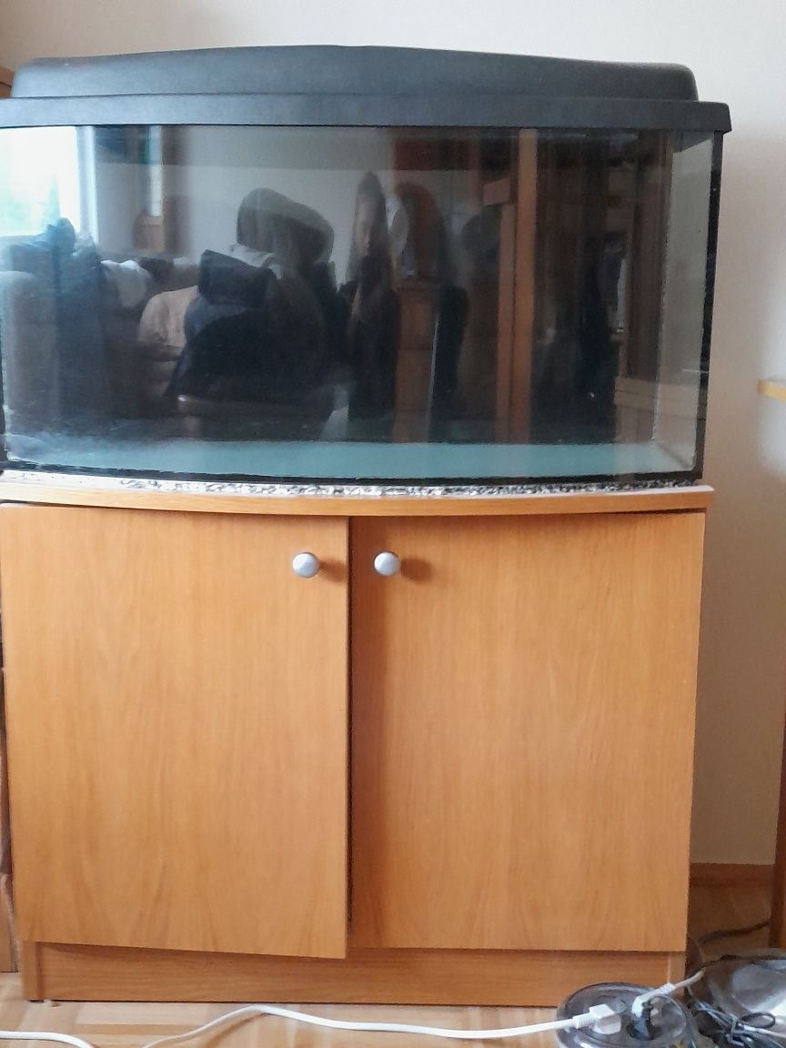Akwarium używane 120 l z szafką
