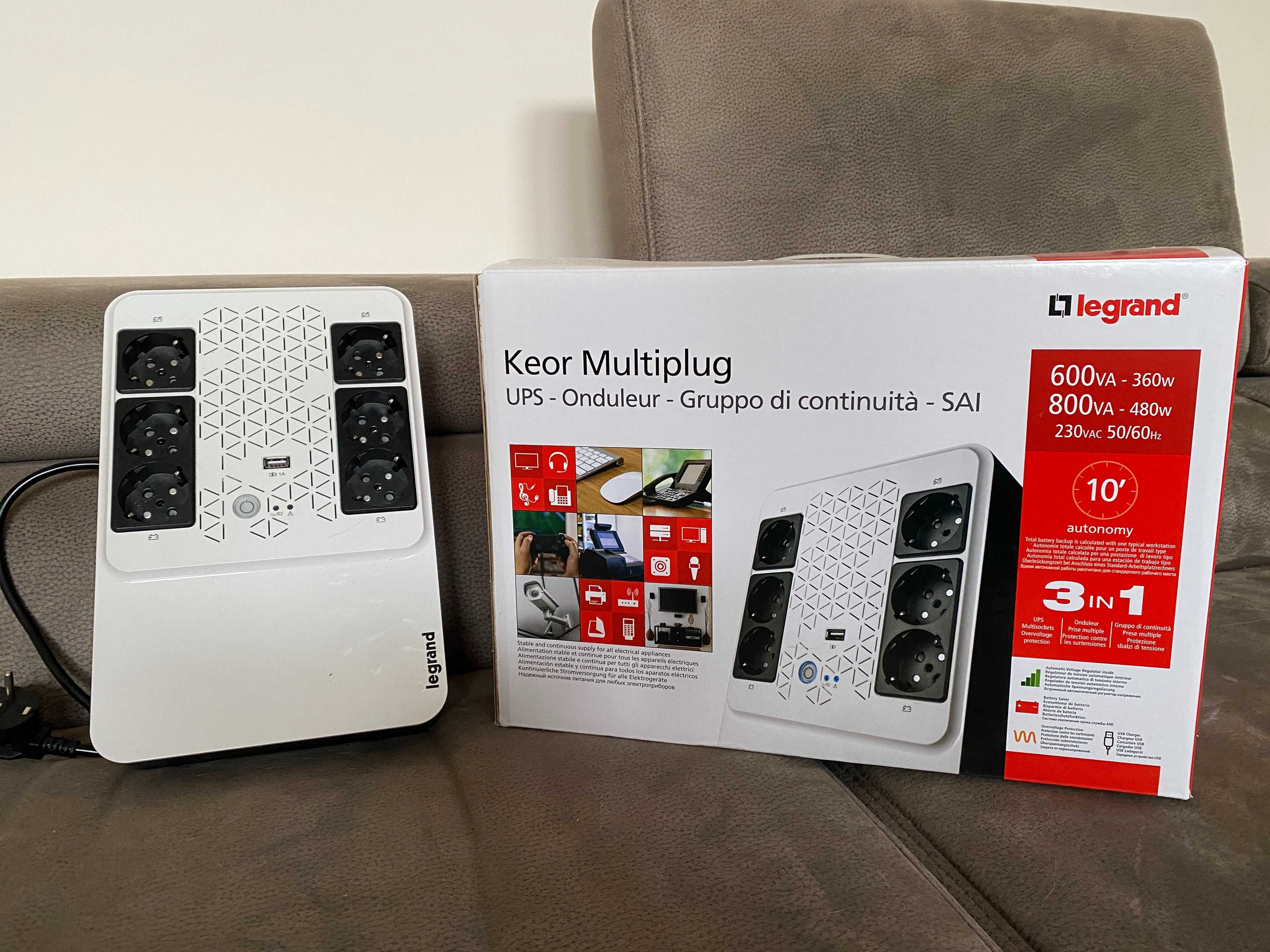 Zasilacz UPS LEGRAND Keor Multiplug 600VA 6xFR, AVR ***250,00zł***