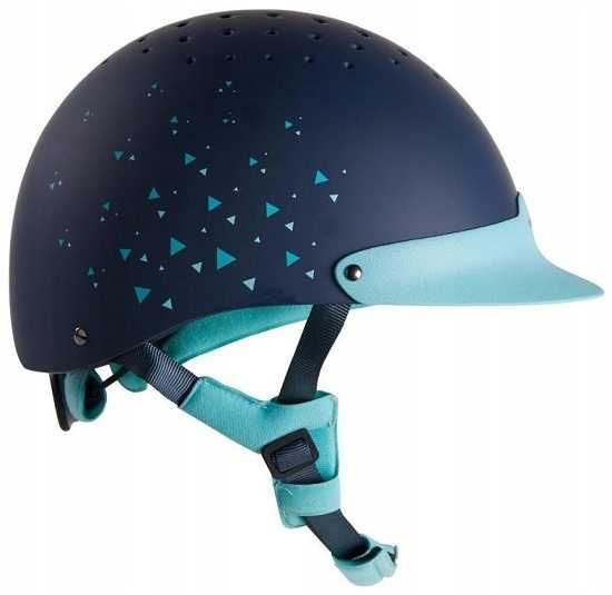 Kask toczek jeździecki Fouganza do jazdy konnej, rozmiar S 52 – 55 cm