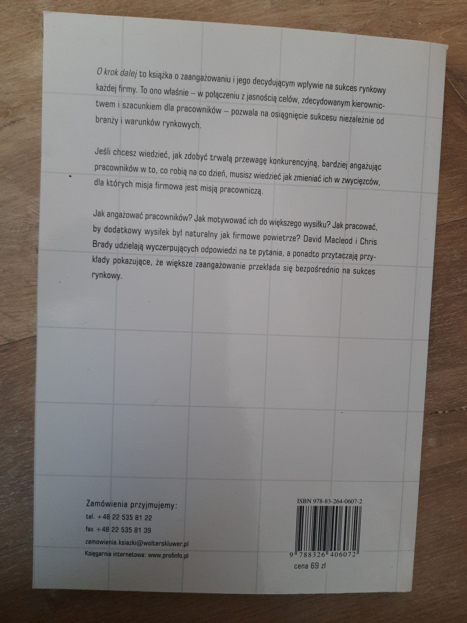 O krok dalej. Jak motywować pracowników - Macleod, Brady
