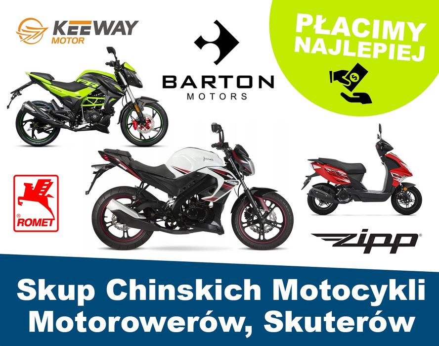 Skup  skuterów motocykli motorowerów  Śląsk Opolskie  Chińskie I marko