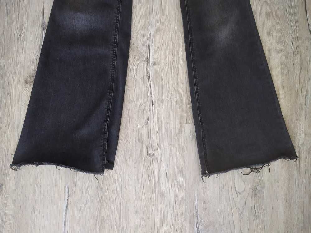 SPODNIE jeansy czarne STRADIVARIUS dzwony dziewczęce młodzieżowe r. 34