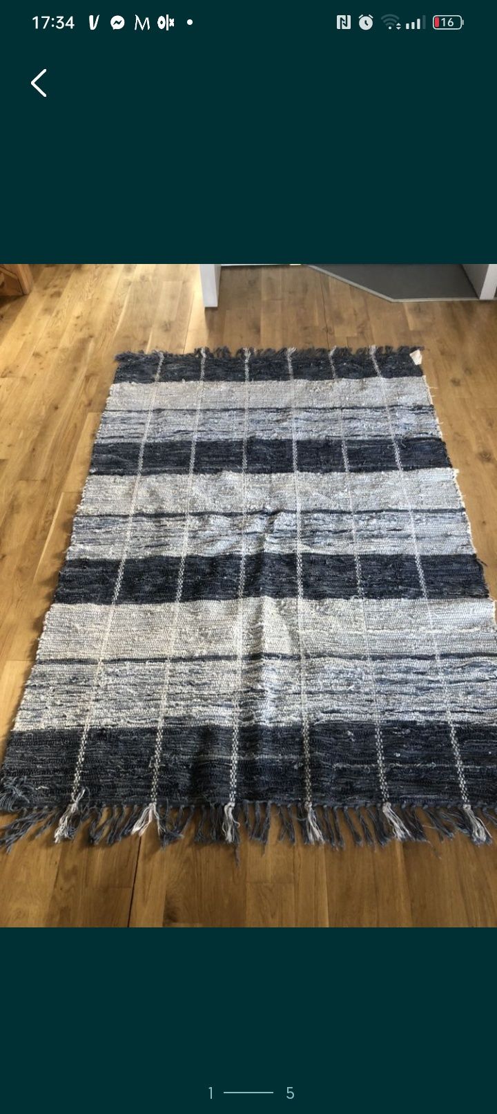 Ikea piękny tkany sznurkowy dywan