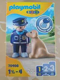 Playmobil 70408 polícia e cão