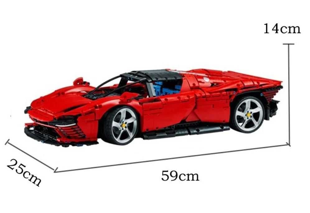 Klocki SuperCar Ferrari Daytona SP3 3778-elem 59cm zam. TECHNIC