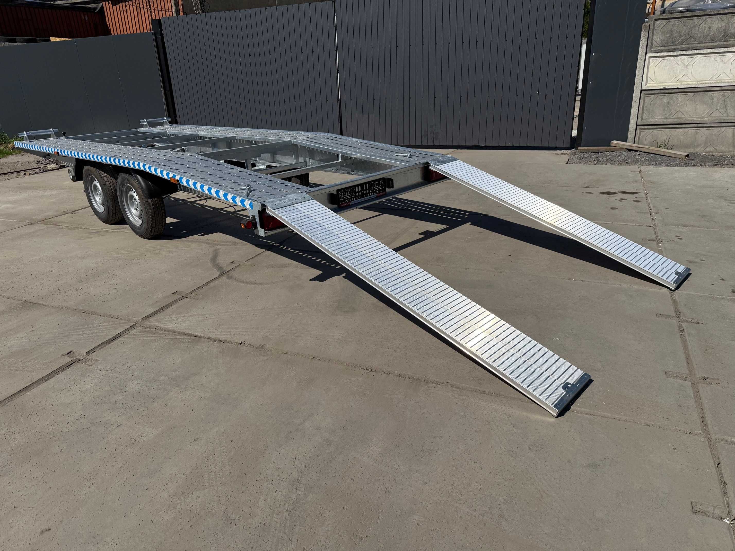 Przyczepa Laweta 4,5m 450cm ALUMINIOWE NAJAZDY VDI 2700-8.1 OD RĘKI !!