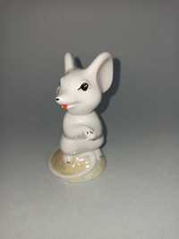 Porcelanowa figurka Tarnopol Ukraina myszka mysz vintage ZSRR