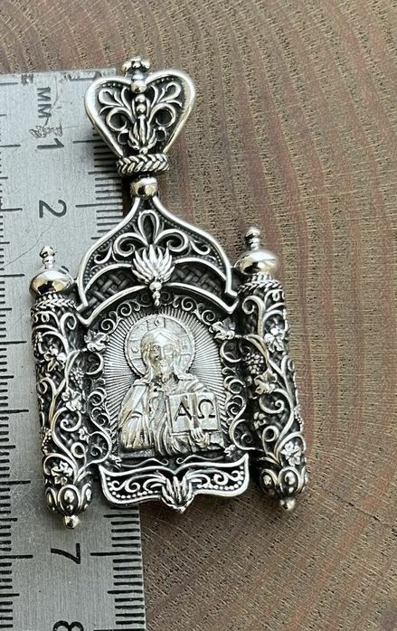 Срібна ладанка 25г св Миколай серебряная ладанка св. Николай 925 кулон
