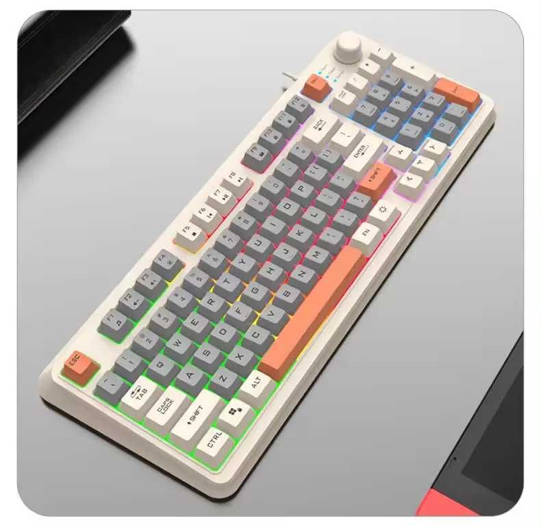 Клавиатура K82 c RGB подсветкой игровая геймерская клавиатура
