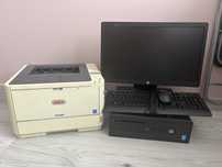 HP EliteDesk 800 G1 SFF + drukarka laserowa OKI