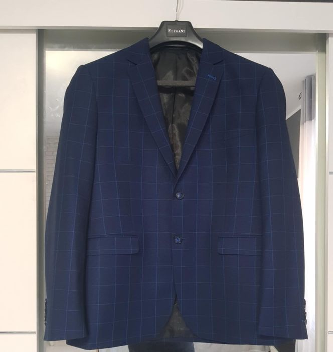 Garnitur męski w kratkę