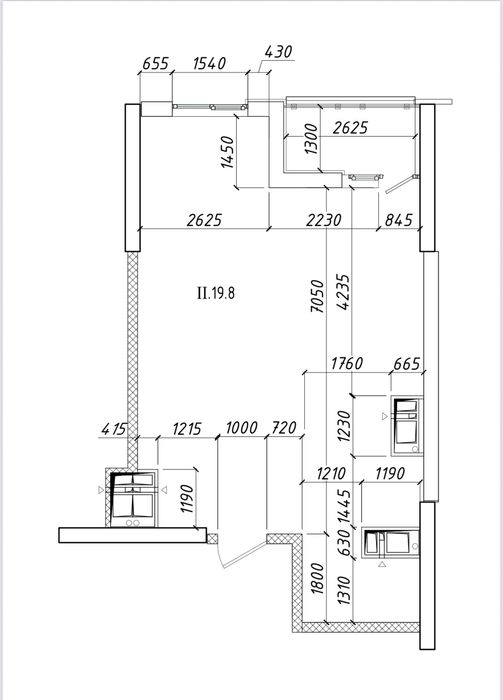1к. кв. - евродвушка в ЖК Эллада, сданная секция. Вид на Генуэзскую