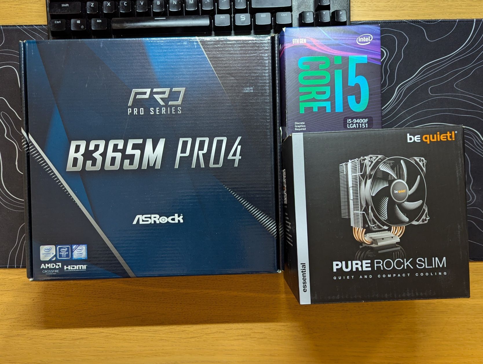 Komplet Płyta główna b365m AsRock i5-9400f 16GB be quiet