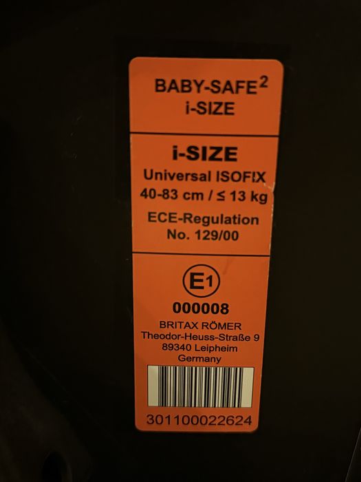 Автокрісло britax romer i- size