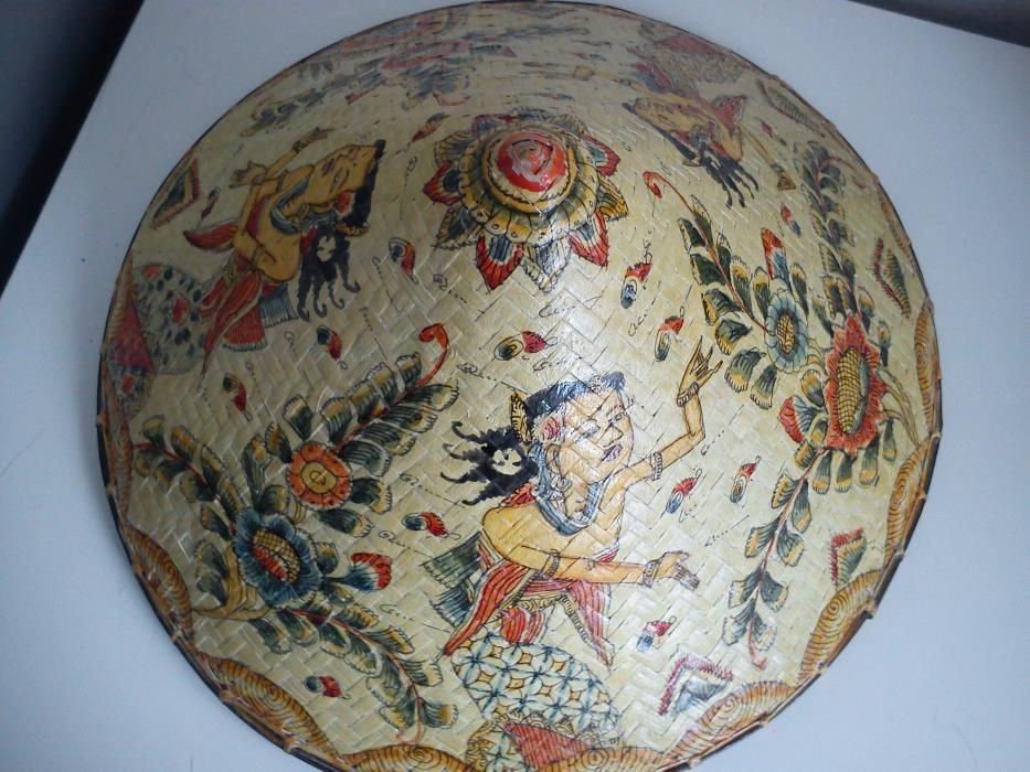 CHapeu japones feito a mäo e pintado a mäo original