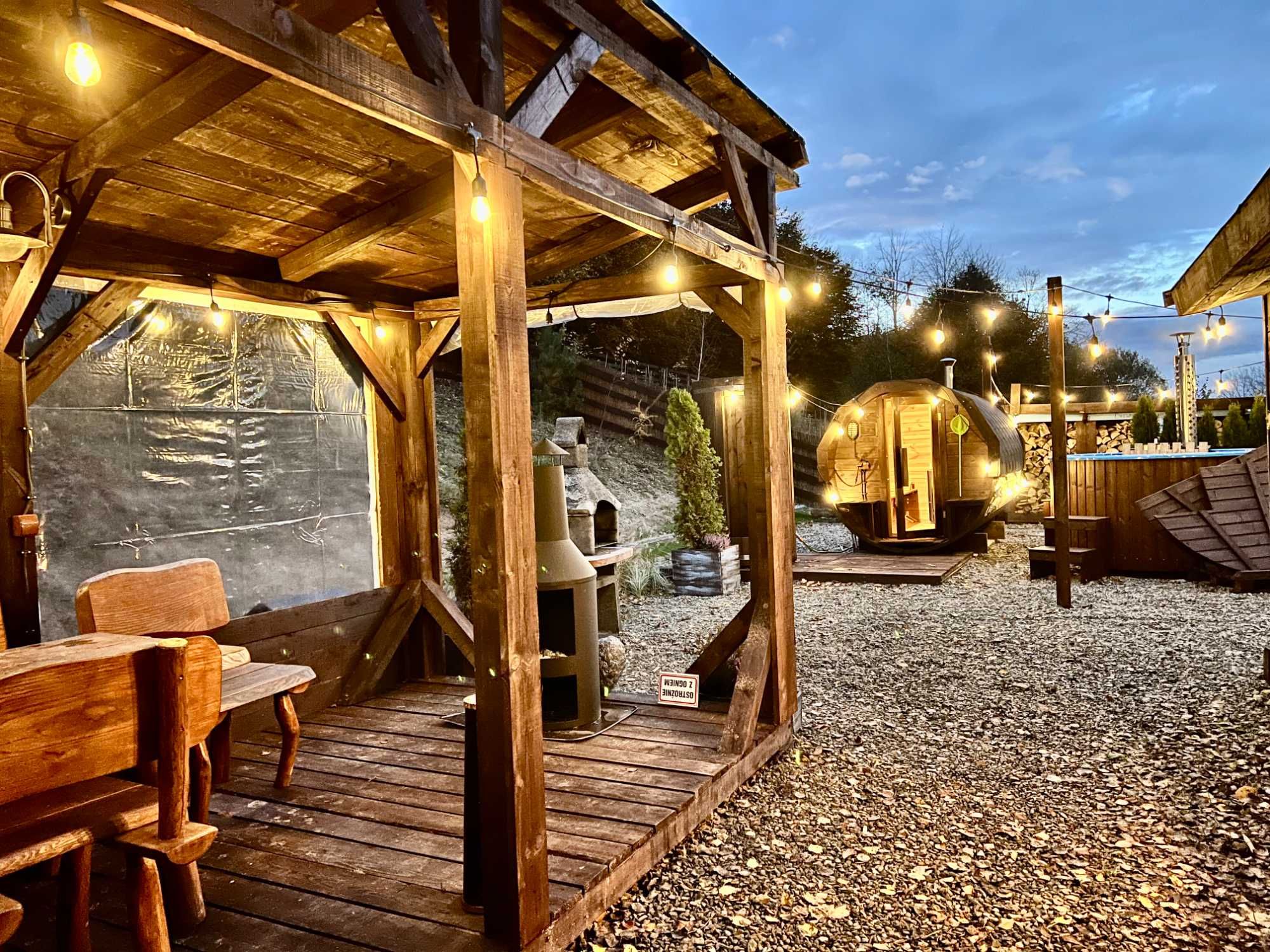 Domek z jacuzzi na wyłączność w cenie, sauna basen, duży teren
