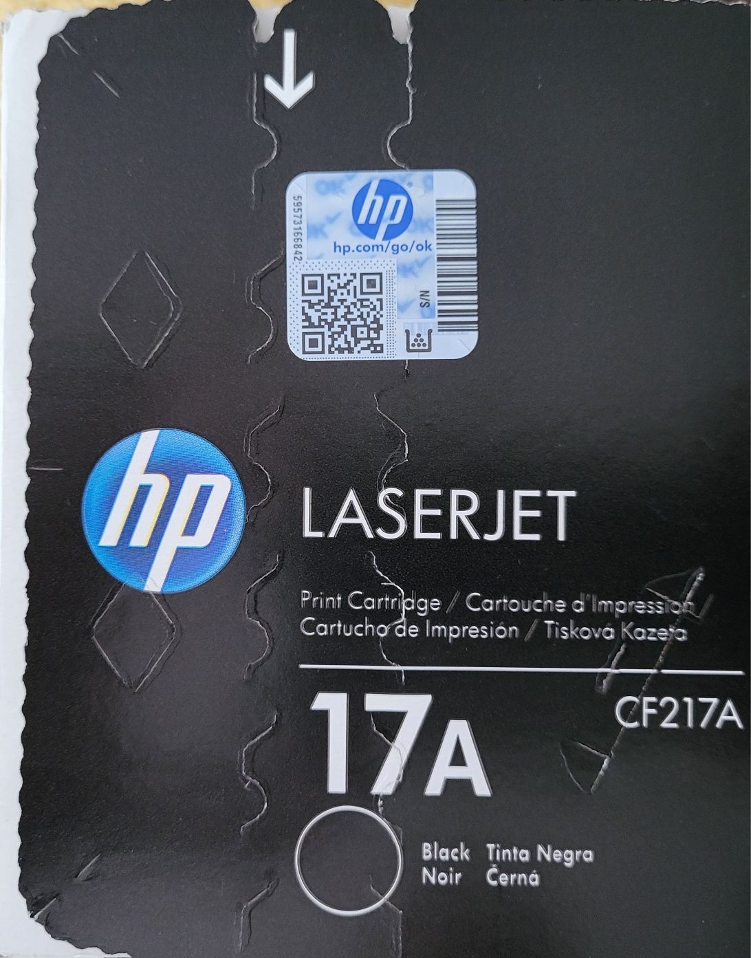 Cartrige 17A do drukarki HP Laserjet.