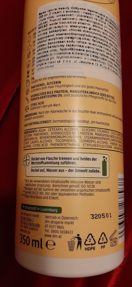 Odżywka Balea dm nowa 350ml awokado mango do zniszczonych