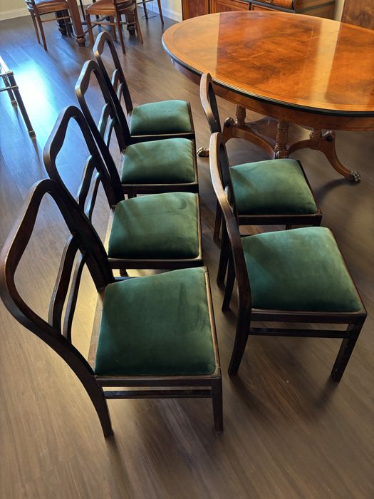 krzesła krzedło art deco 6 sztuk