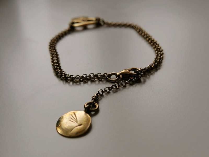 Pozłacana bransoletka srebrna My Way Jewellery czaszka