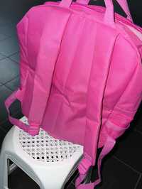 Mochila rosa com bolso