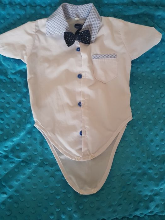 Koszulobody mucha sweterek spodnie garnitur chrzest 68