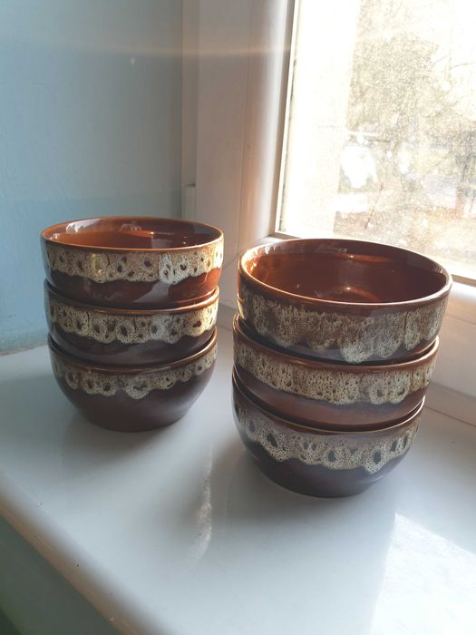 miski obiadowe ceramika Mirostowice 6 sztuk lata 70.