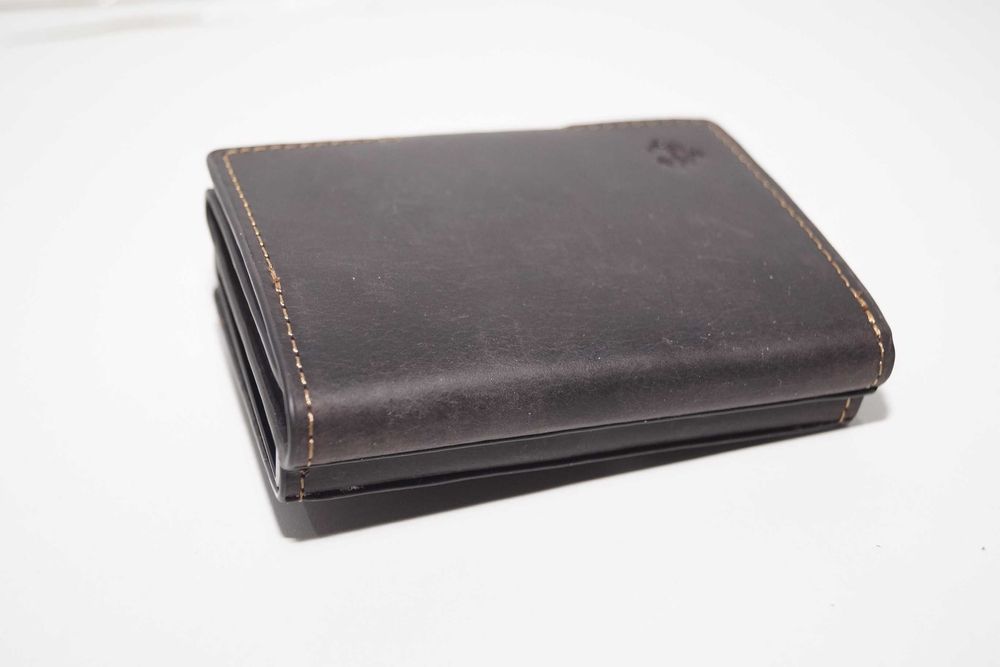 Mały Portfel męski skórzany etui na karty HUMERPAUL ochrona RFID