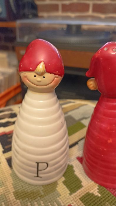 Solniczka i pieprzniczka krasnale świąteczne