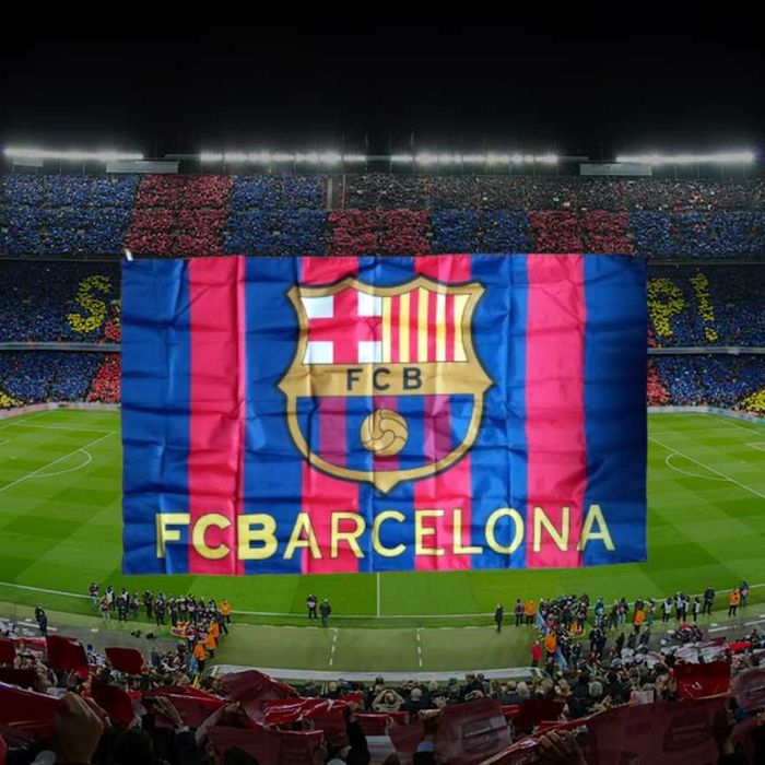 Flaga FC Barcelona + GRATIS