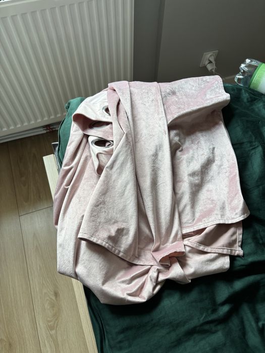Srzedam zasłony welurowe pudrowy róż