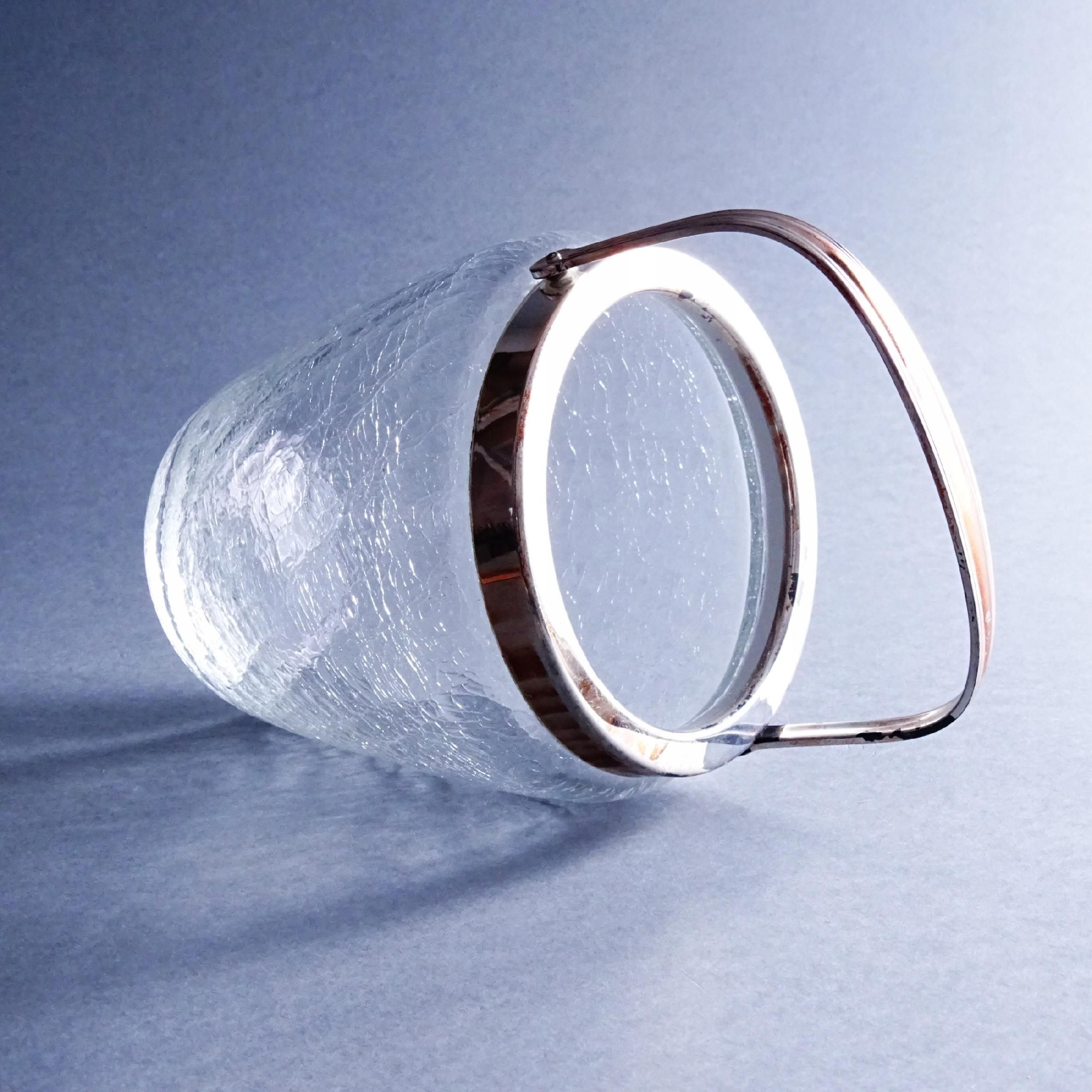 lata 60 szkło lodowe wiaderko na lód