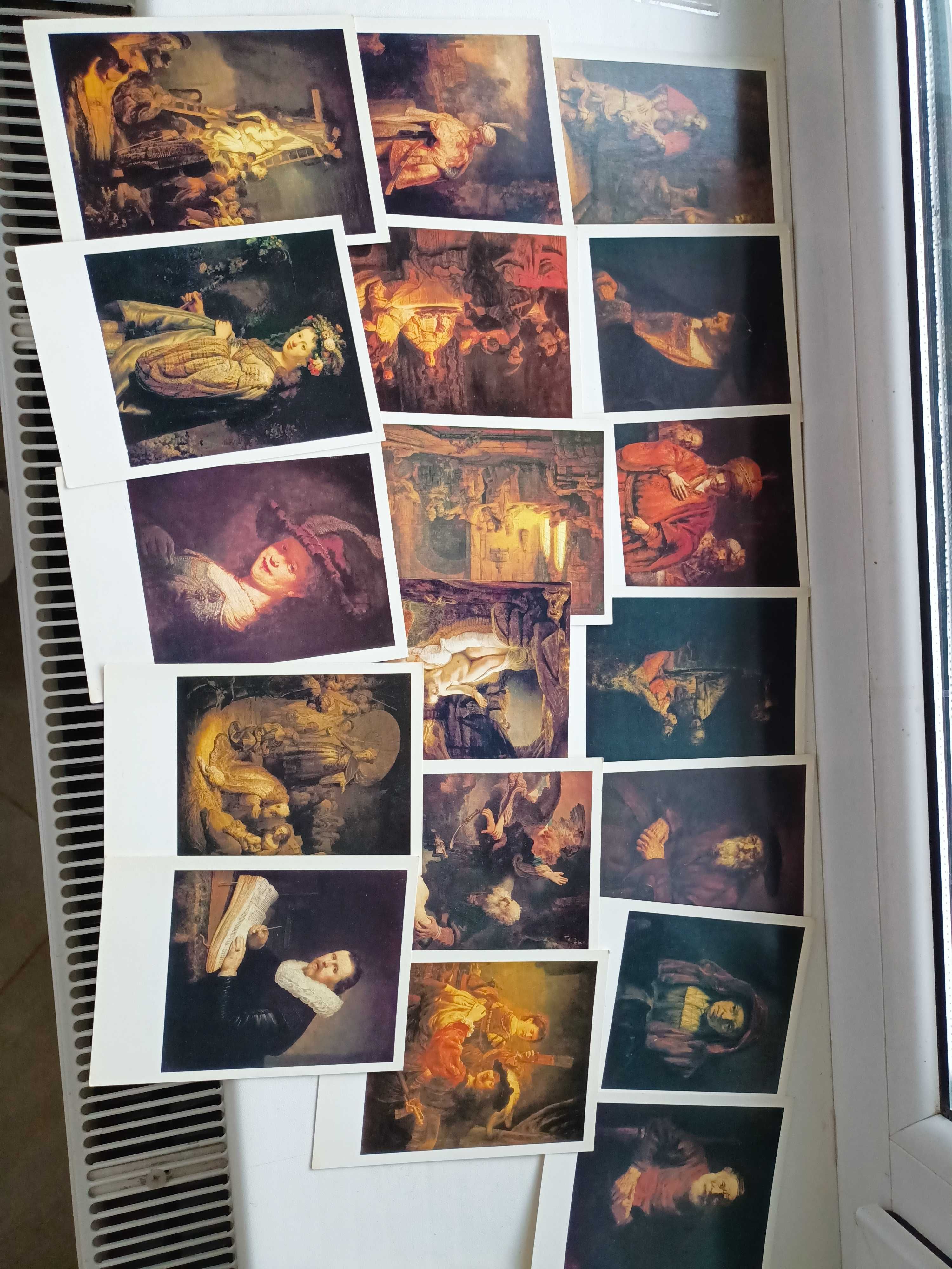 Набір іллюстрацій Рембранда,18шт.,1987р.,"Правда"