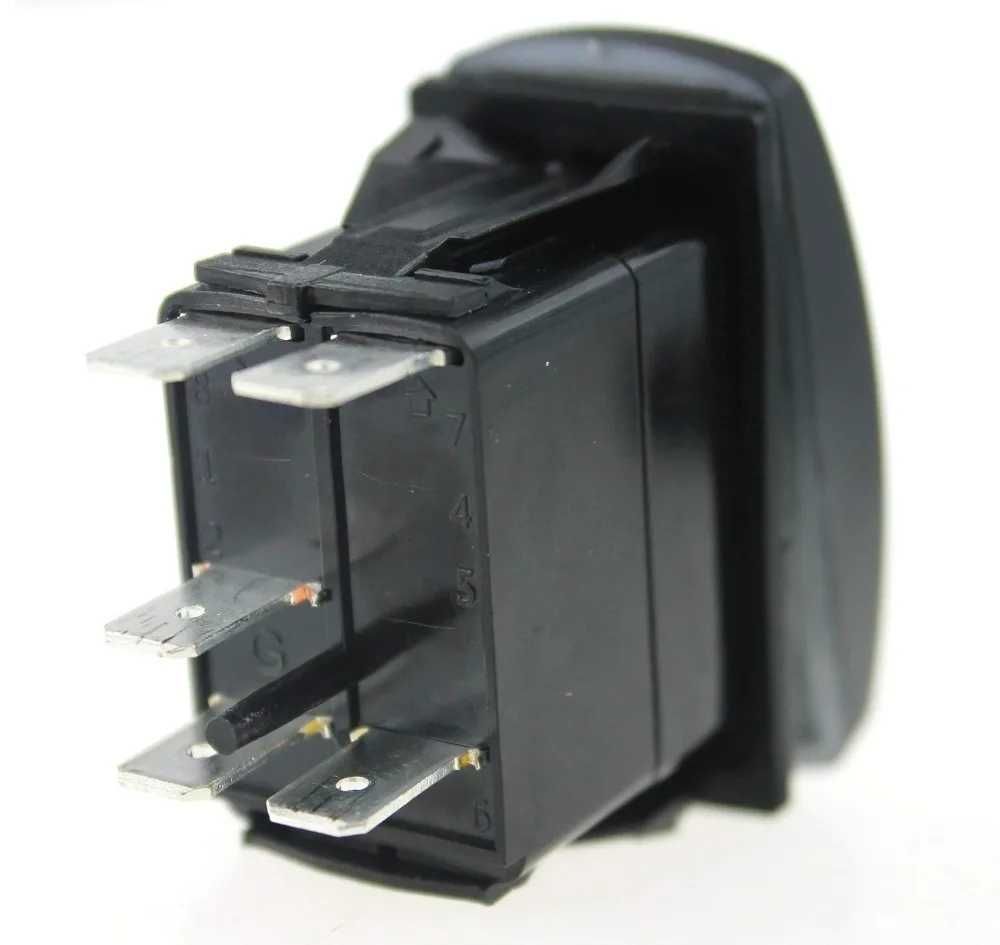 5-контактный кулисный переключатель с LED подсветкой 20 А, 12 В