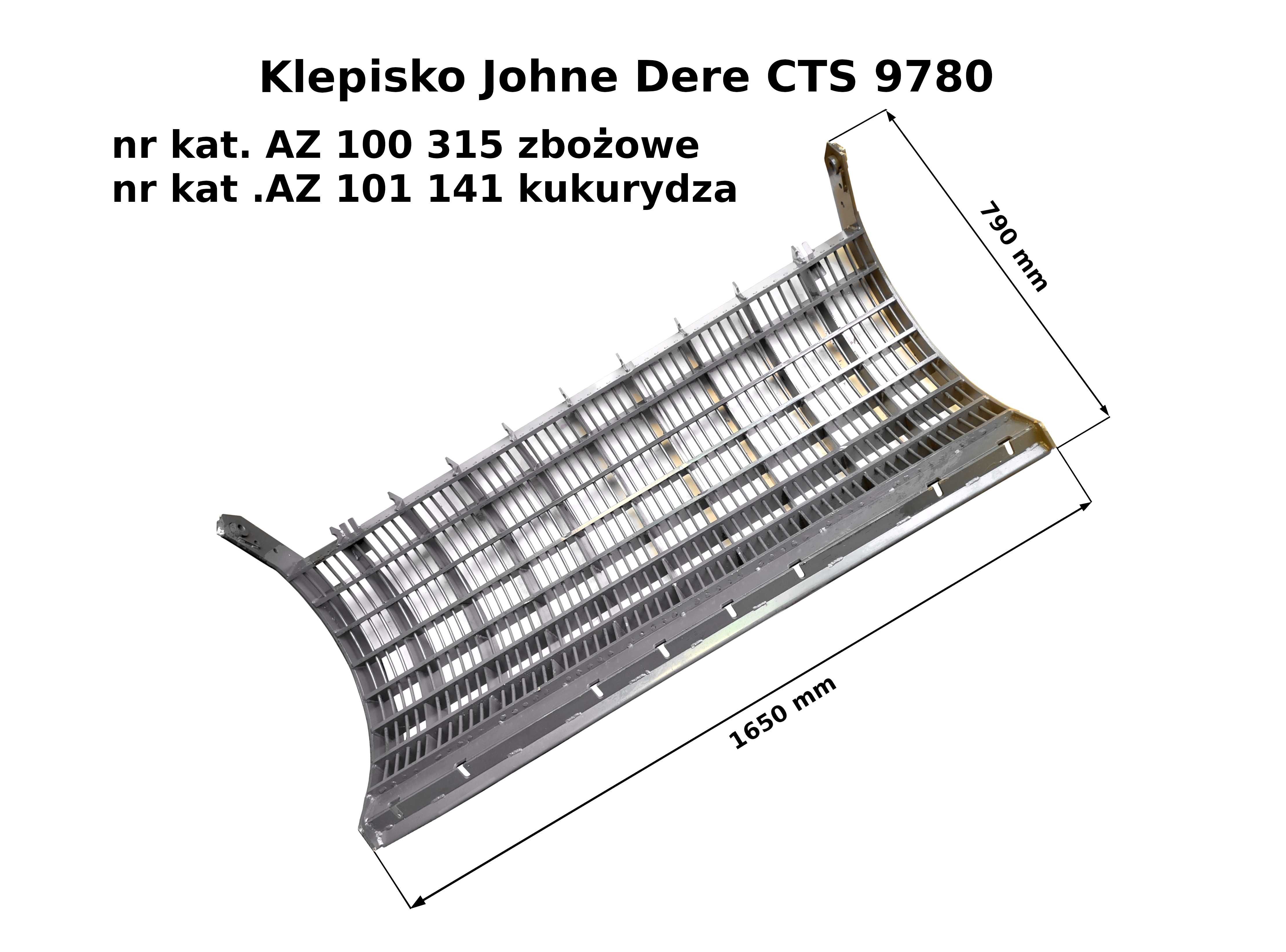 klepisko J.D. CT9780 AZ100315 zboże, AZ101141 kukurydza