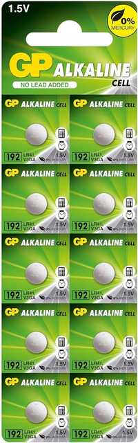 Bateria Gp Alkaline Ag3 Lr41 1,5V 192F-U10