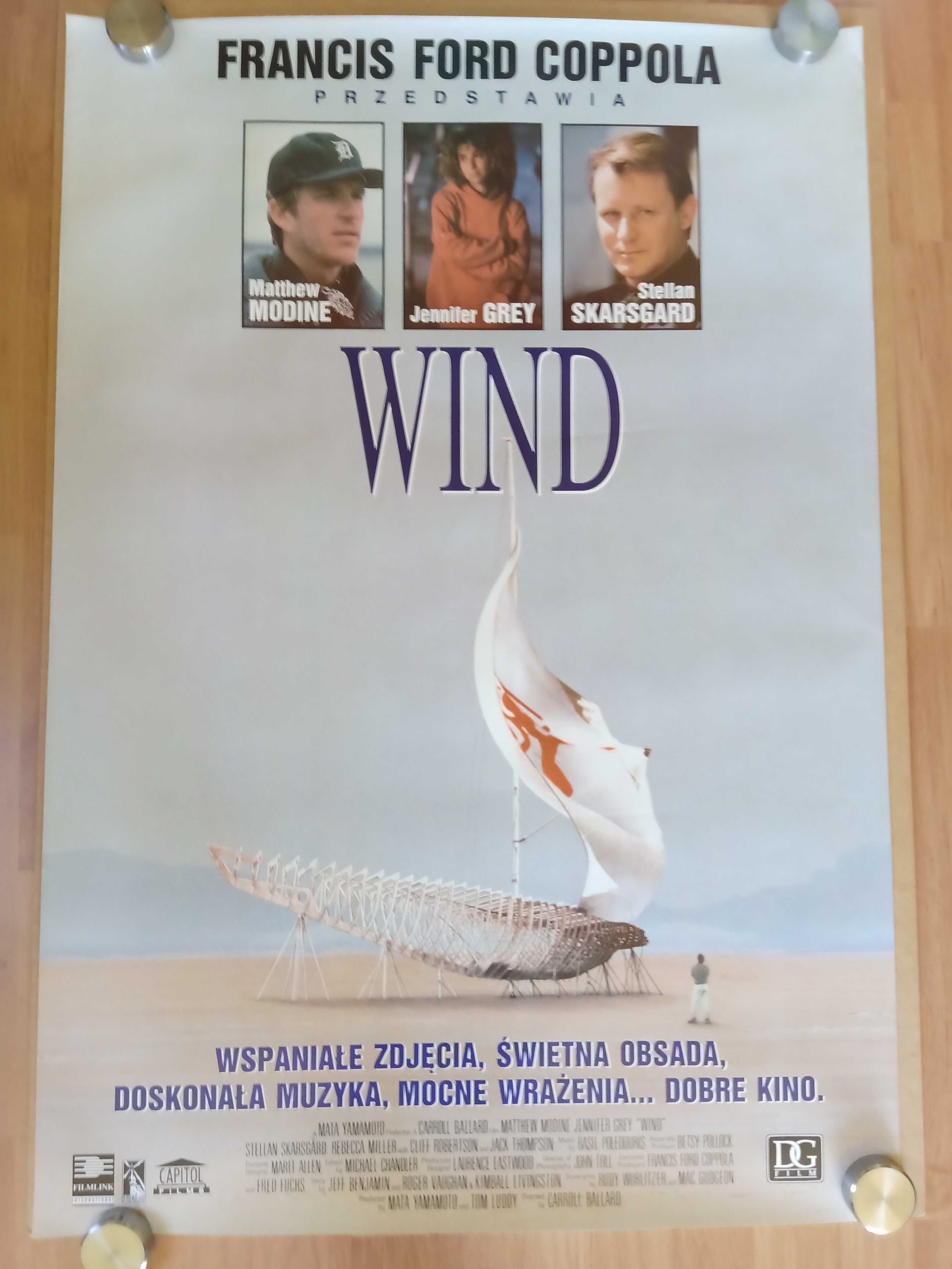 Plakat filmowy WIND/Oryginał z 1993 roku/Unikat