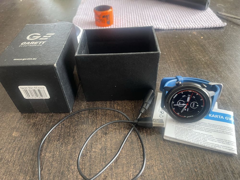 Smartwatch Garett S5 Black, stan Dobry , Pudełko