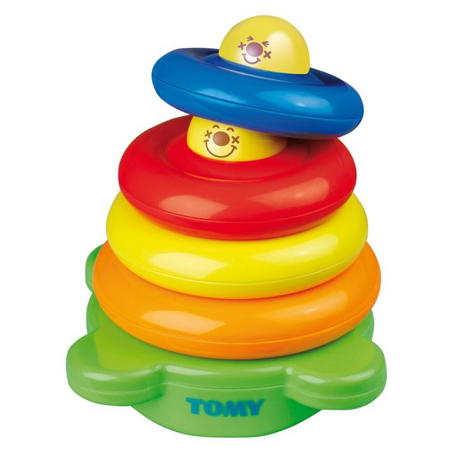 Іграшки для дитини (пірамідка, каталка, веселий жук)