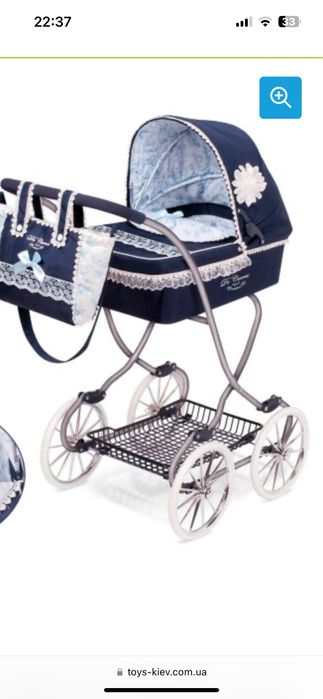 Коляска для кукол, высокая